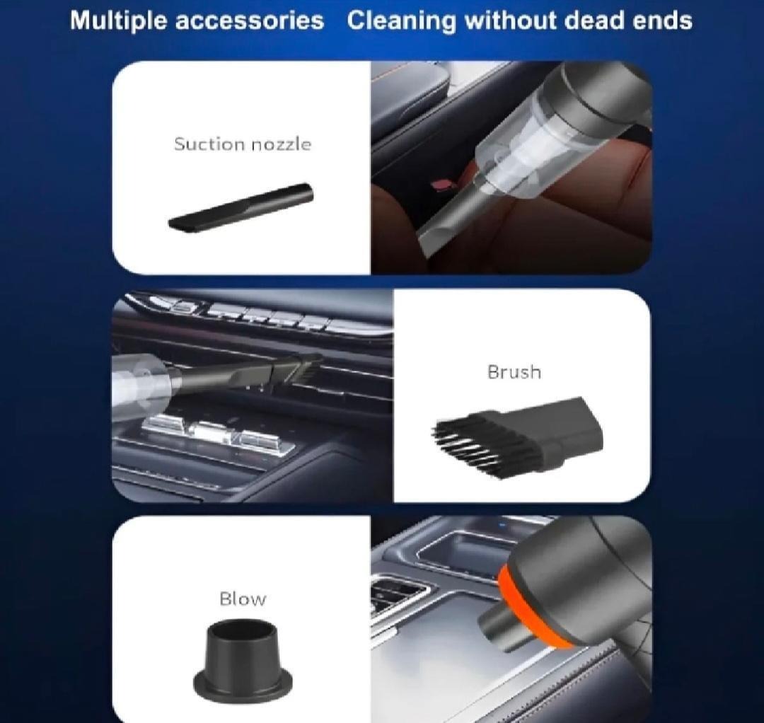 3-in-1 Portable Vacuum Cleaner, Duster & Air Blower | Wireless Handheld Cleaning for Car & Home