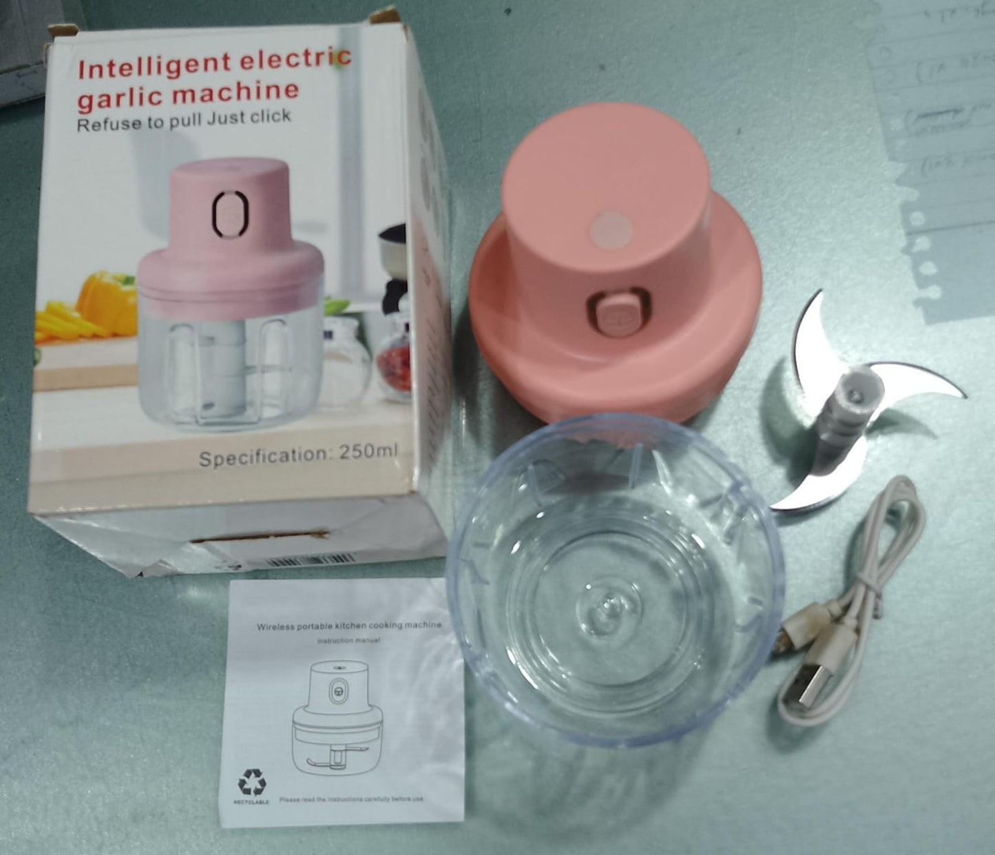 Single Bowl Electric Mini Grinder Food Chopper | Best Quality Food Chopper ( Random Color ) - 100 ml