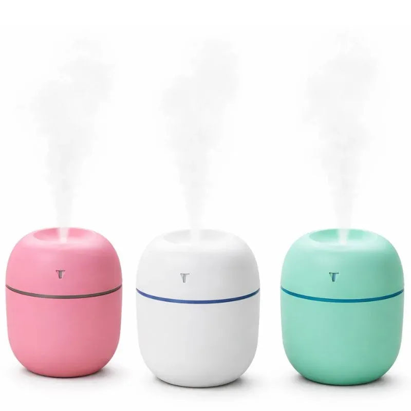 USB Portable 3-in-1 Air Humidifier | Mute, Colorful LED Light & Aromatherapy | For Home, Office & Car