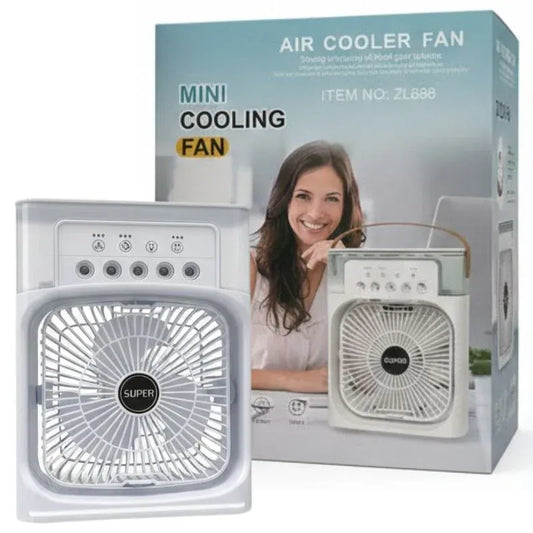10-Inch Large Portable Air Conditioner Fan | USB Electric Fan with LED Night Light, Mist & Humidifier Function |