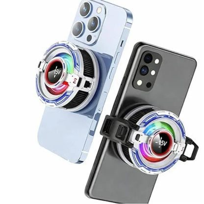 CX16 Magnetic Mobile Cooling Fan | Semiconductor Phone Cooler with RGB Lights | Fast Cooling Gaming Radiator for Android & iPhone CX16 Magnetic Mobile Cooling Fan