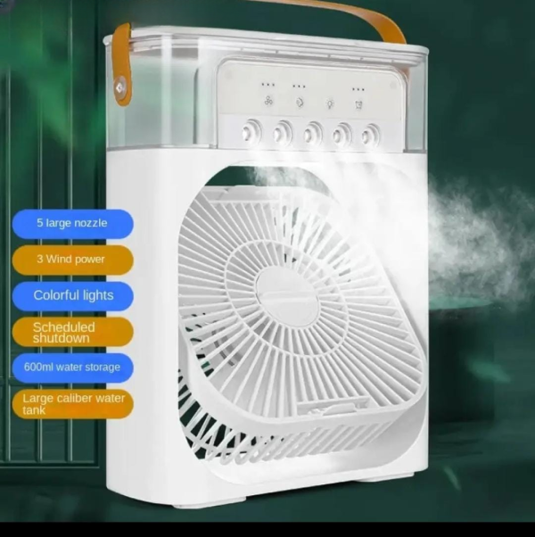 10-Inch Large Portable Air Conditioner Fan | USB Electric Fan with LED Night Light, Mist & Humidifier Function |