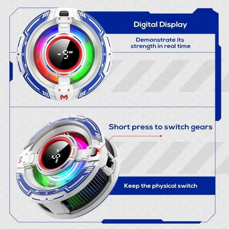 CX16 Magnetic Mobile Cooling Fan | Semiconductor Phone Cooler with RGB Lights | Fast Cooling Gaming Radiator for Android & iPhone CX16 Magnetic Mobile Cooling Fan