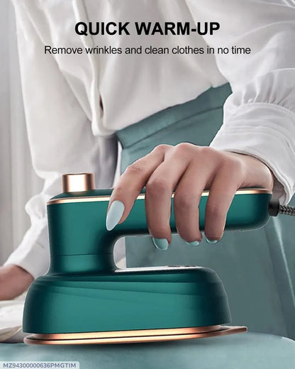 Portable Mini Steam Iron | Handheld Garment Steamer Wrinkle Remover Travel-Friendly
